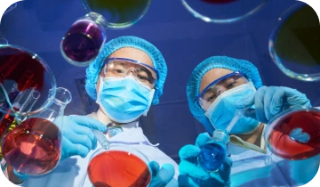 Laboratory researchers in a certified facility where Phytomem One ingredients are quality-checked